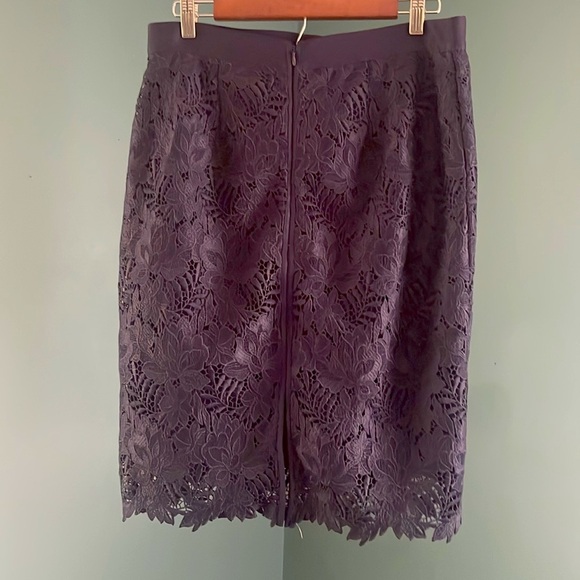 Ann Taylor Blue Embellished lace Pencil Skirt - Picture 2 of 3